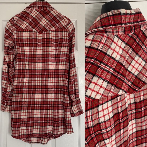 UB | Comfy Long Cotton Flannel Snap Button Up - Picture 8 of 12